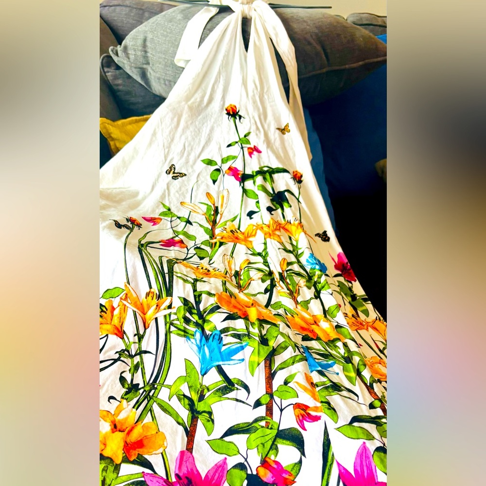 INC International Concepts White Halter Dress